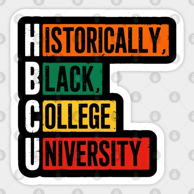 HBCU - Historically Black College University Sticker by UrbanLifeApparel